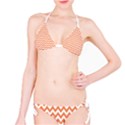 Orange And White Zigzag Bikini View1