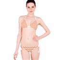 Orange And White Zigzag Bikini View3