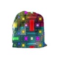 Abstract Modern Drawstring Pouch (Large) View2