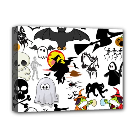 Halloween Mashup Deluxe Canvas 16  X 12  (framed)  by StuffOrSomething