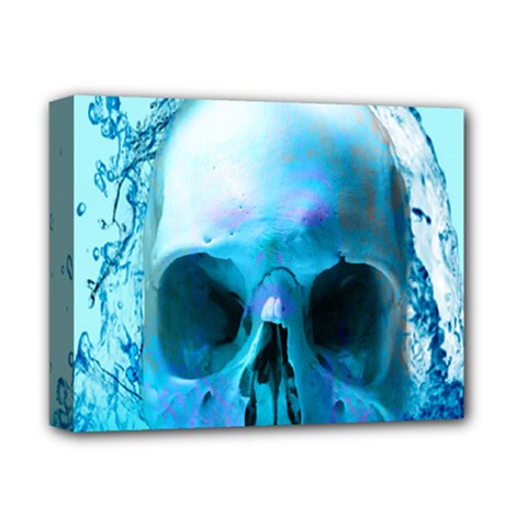 Skull In Water Deluxe Canvas 14  X 11  (framed) by icarusismartdesigns