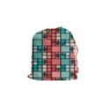 Red and green squares Drawstring Pouch (Small) View1