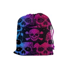 Skull&bones Pop Drawstring Pouch (large) by OCDesignss