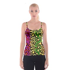 Rainbow Cheetah Abstract All Over Print Spaghetti Strap Top by OCDesignss