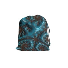 Glossy Turquoise  Drawstring Pouch (medium) by OCDesignss