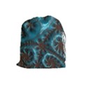 Glossy Turquoise  Drawstring Pouch (Large) View1