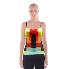 Pattern All Over Print Spaghetti Strap Top by Siebenhuehner