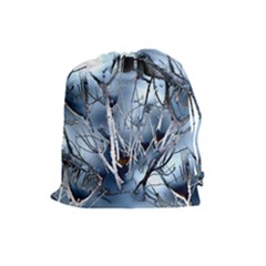 Abstract Of Frozen Bush Drawstring Pouch (large) by canvasngiftshop