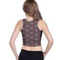 Cubes pattern abstract design Racer Back Crop Top View2