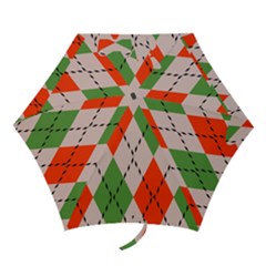 Argyle Pattern Abstract Design Mini Folding Umbrella by LalyLauraFLM