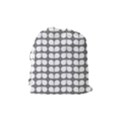 Gray And White Leaf Pattern Drawstring Pouch (Medium) View2