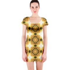 Cute Pretty Elegant Pattern Short Sleeve Bodycon Dress by GardenOfOphir