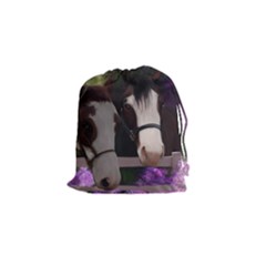 Two Horses Drawstring Pouch (small) by JulianneOsoske