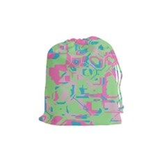 Pastel Chaos Drawstring Pouch (medium) by LalyLauraFLM