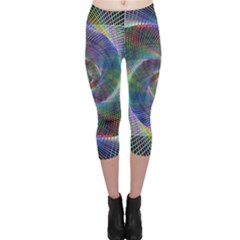 Psychedelic Spiral Capri Leggings  by StuffOrSomething
