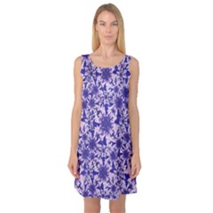 Decorative Floral Print Sleeveless Satin Nightdress by dflcprintsclothing