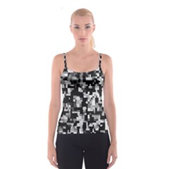 Background Noise In Black & White Spaghetti Strap Top by StuffOrSomething