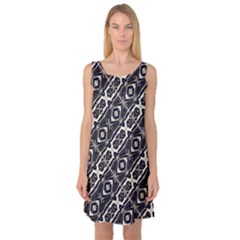 Retro Decorative Pattern Sleeveless Satin Nightdress by dflcprintsclothing