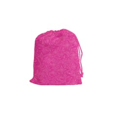 Abstract Stars In Hot Pink Drawstring Pouch (small) by StuffOrSomething