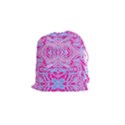 Trippy Florescent Pink Blue Abstract  Drawstring Pouch (Small) View1