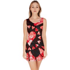 Love Heart Splatter Bodycon Dress by ArtistRoseanneJones