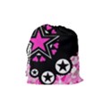 Pink Star Splatter Drawstring Pouch (Medium) View2
