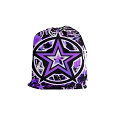 Purple Star Drawstring Pouch (medium) by ArtistRoseanneJones