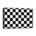 Black And White Polka Dots Deluxe Canvas 18  x 12  (Framed) View1