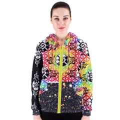 Shamanatrix Galactic Flower * Women s Zip Up Hoodie by Shamanatrix