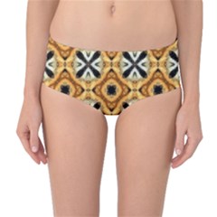 Faux Animal Print Pattern Mid-waist Bikini Bottoms by GardenOfOphir