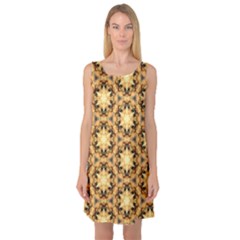 Faux Animal Print Pattern Sleeveless Satin Nightdresses by GardenOfOphir