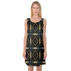 Faux Animal Print Pattern Sleeveless Satin Nightdresses by GardenOfOphir
