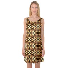 Faux Animal Print Pattern Sleeveless Satin Nightdresses by GardenOfOphir