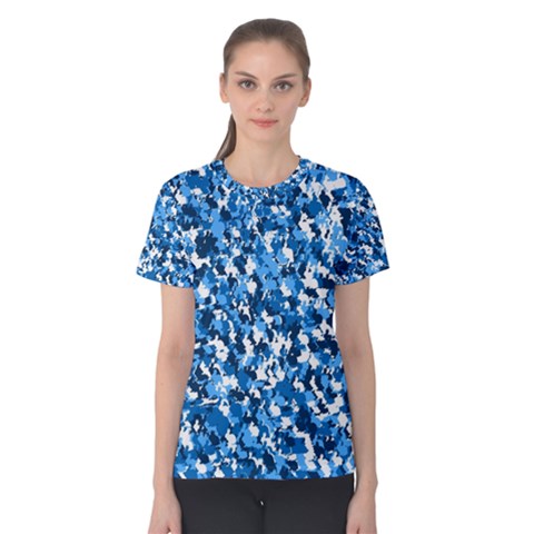 Bluebunnyflage Women s Cotton Tees by TwoPinesFarm