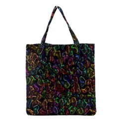 Colorful Transparent Shapes Grocery Tote Bag by LalyLauraFLM