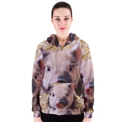 Sweet Piglet Women s Zipper Hoodies by ImpressiveMoments