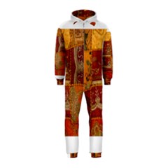 India Print Realism Fabric Art Hooded Jumpsuit (kids) by TheWowFactor