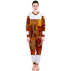 India Print Realism Fabric Art Onepiece Jumpsuit (ladies)  by TheWowFactor