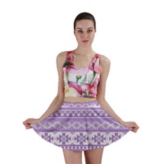 Fancy Tribal Borders Lilac Mini Skirts by ImpressiveMoments