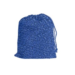 Sparkling Glitter Blue Drawstring Pouches (large)  by ImpressiveMoments