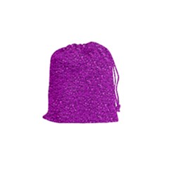 Sparkling Glitter Hot Pink Drawstring Pouches (small)  by ImpressiveMoments