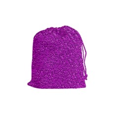Sparkling Glitter Hot Pink Drawstring Pouches (medium)  by ImpressiveMoments