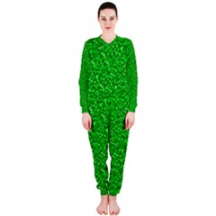 Sparkling Glitter Neon Green Onepiece Jumpsuit (ladies)  by ImpressiveMoments