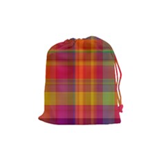Plaid, Hot Drawstring Pouches (medium)  by ImpressiveMoments
