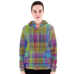Plaid, Cool Women s Zipper Hoodies by ImpressiveMoments
