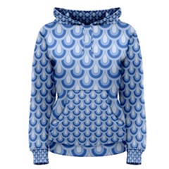 Awesome Retro Pattern Blue Women s Pullover Hoodies by ImpressiveMoments