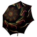 Glowing, Colorful  Abstract Lines Hook Handle Umbrellas (Large) View2