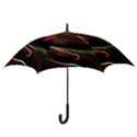 Glowing, Colorful  Abstract Lines Hook Handle Umbrellas (Large) View3