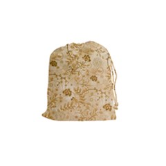 Flower Pattern In Soft  Colors Drawstring Pouches (small)  by FantasyWorld7