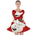 Funny Polar Bear Long Sleeve Skater Dress View1